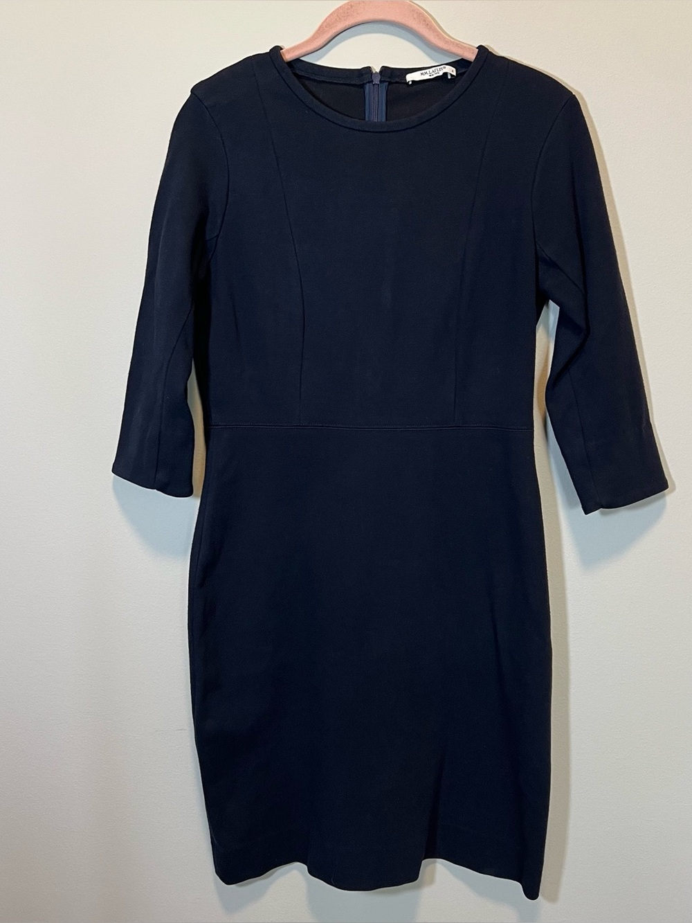 MM LaFleur Navy Blue Dress Sheath Stretch Career Women’s 2 Academia